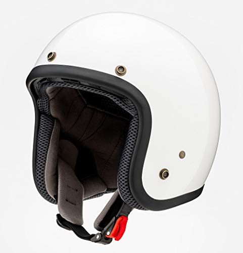 【コスパと信頼のYHシリーズ】 山城(yamashiro) 山城ヘルメット バイク用 ジェットヘルメット YH-001 パールホワイト Lサイズ(59~60cm) 全排気量対応 インナー脱着可能 アジアンフィット YH-001P.WH/L